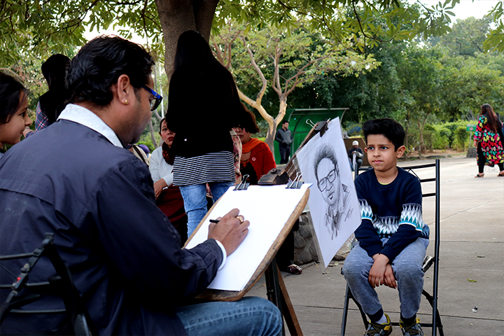 Portrait Making Sukhna Lake